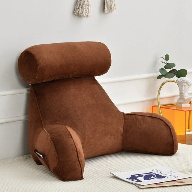 Backrest Pillow with Adjustable Headrest