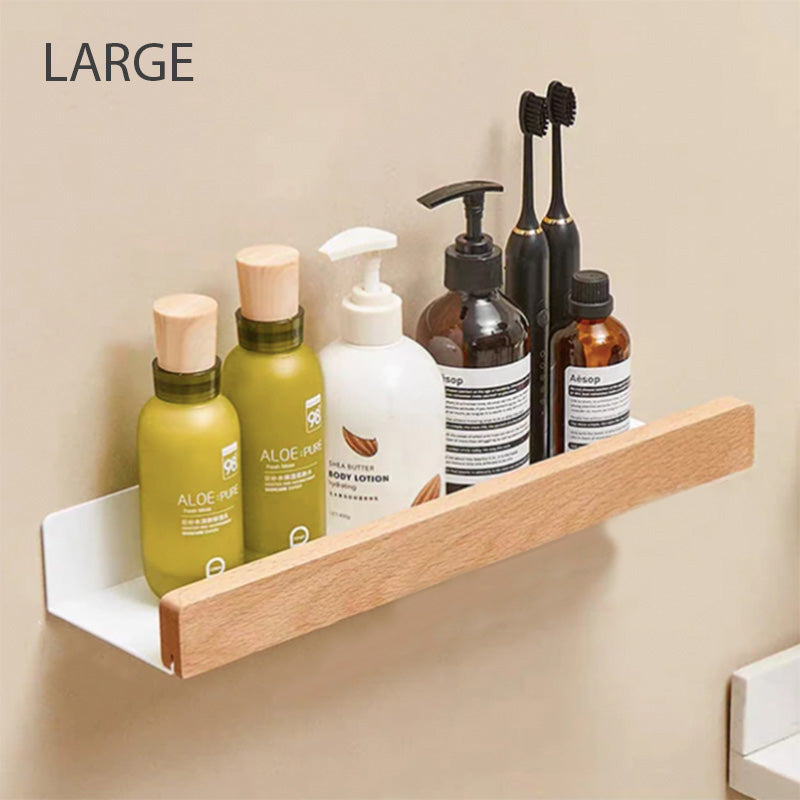 Bathroom Shelves for Modern Storage in a Warm Minimalist Design