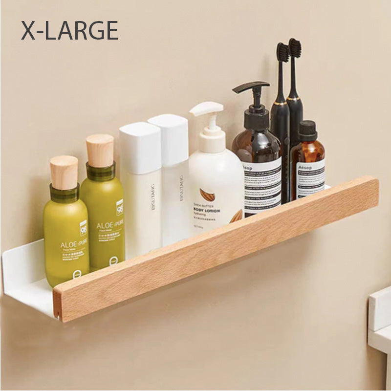 Bathroom Shelves for Modern Storage in a Warm Minimalist Design