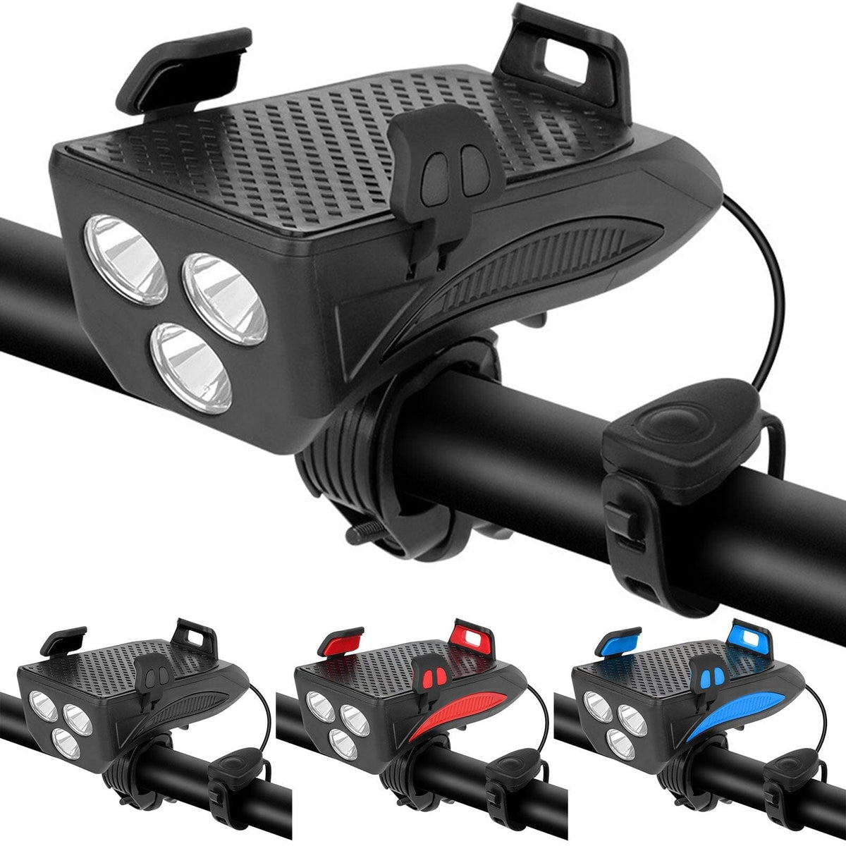 Bicycle Light with Power Bank and Phone Holder for Men and Women