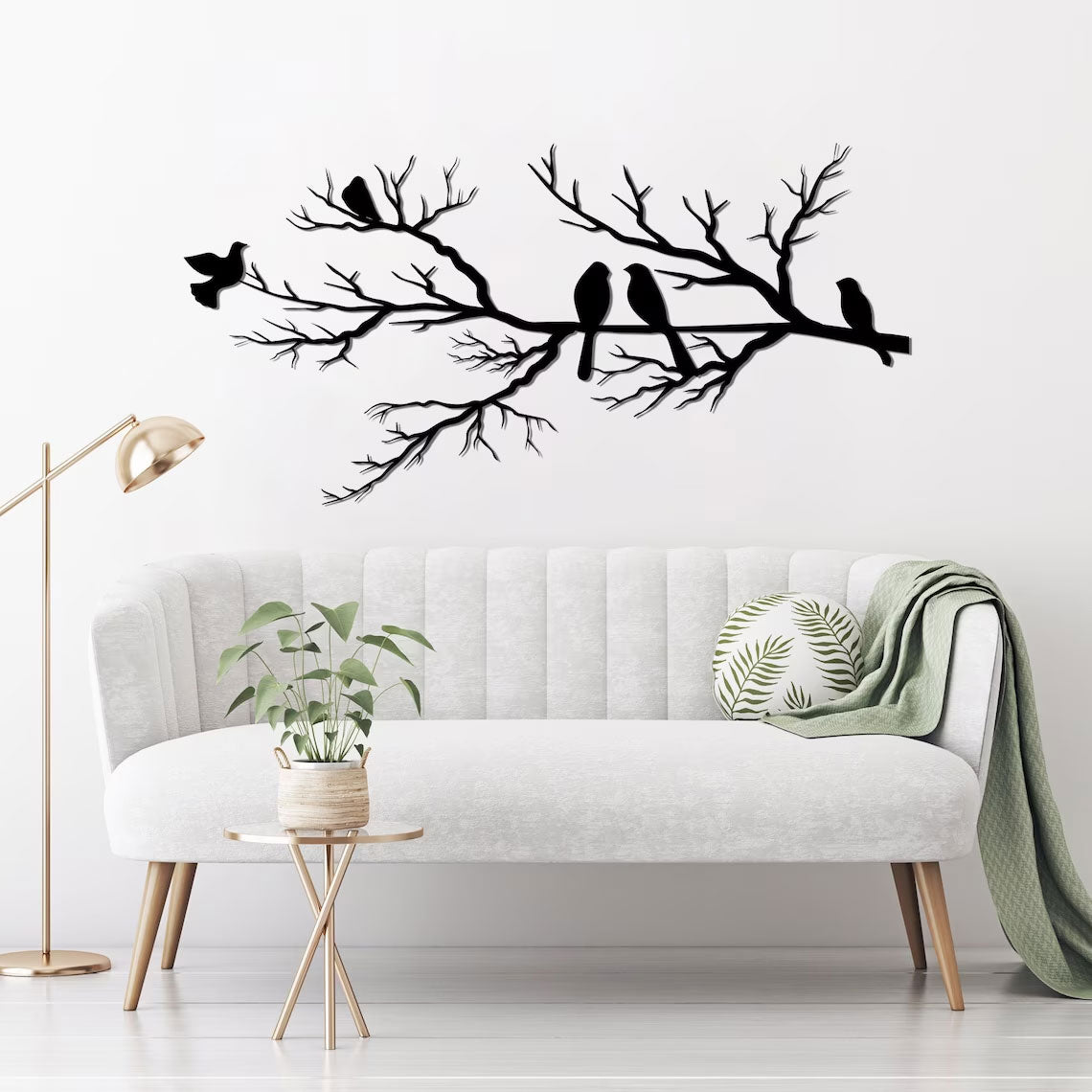 Birds on a Branch Wall Art for Home Decor - Nature-Inspired Design