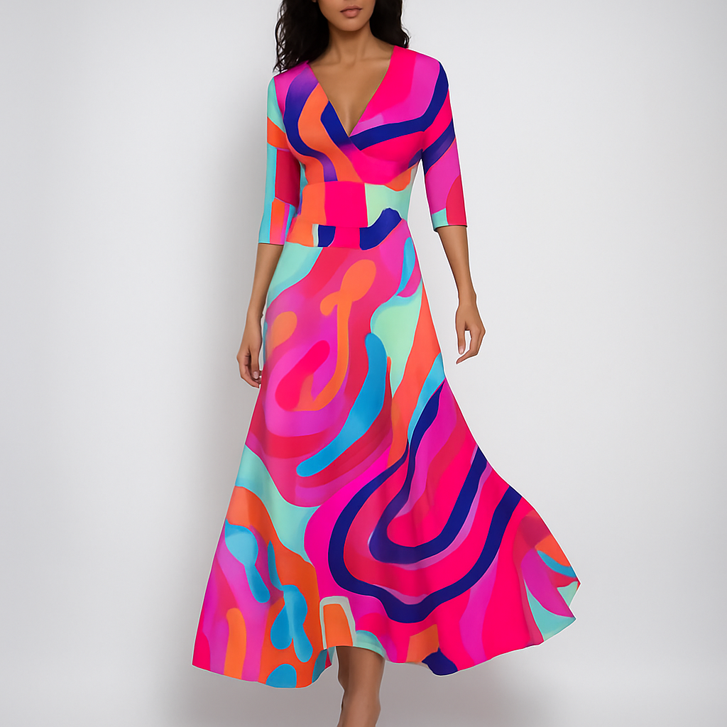 Boho V-Neck Summer Maxi Dress