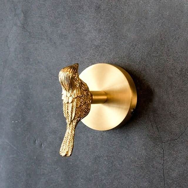 Brass Animal Wall Hooks with Gold Accents