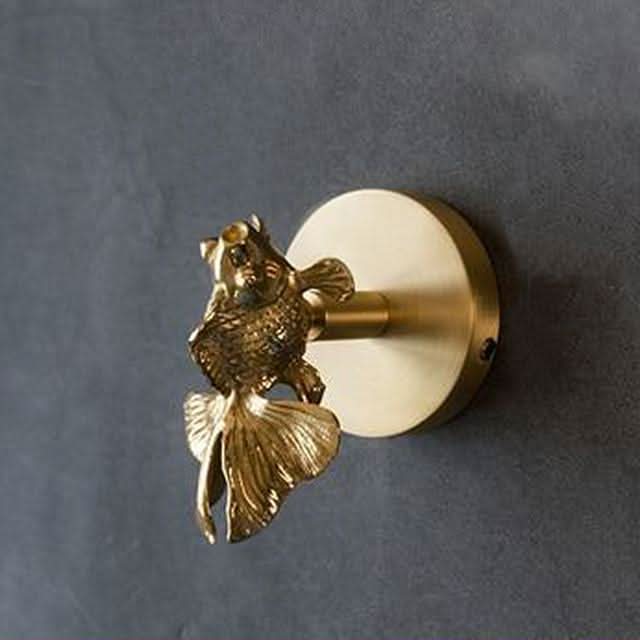 Brass Animal Wall Hooks with Gold Accents