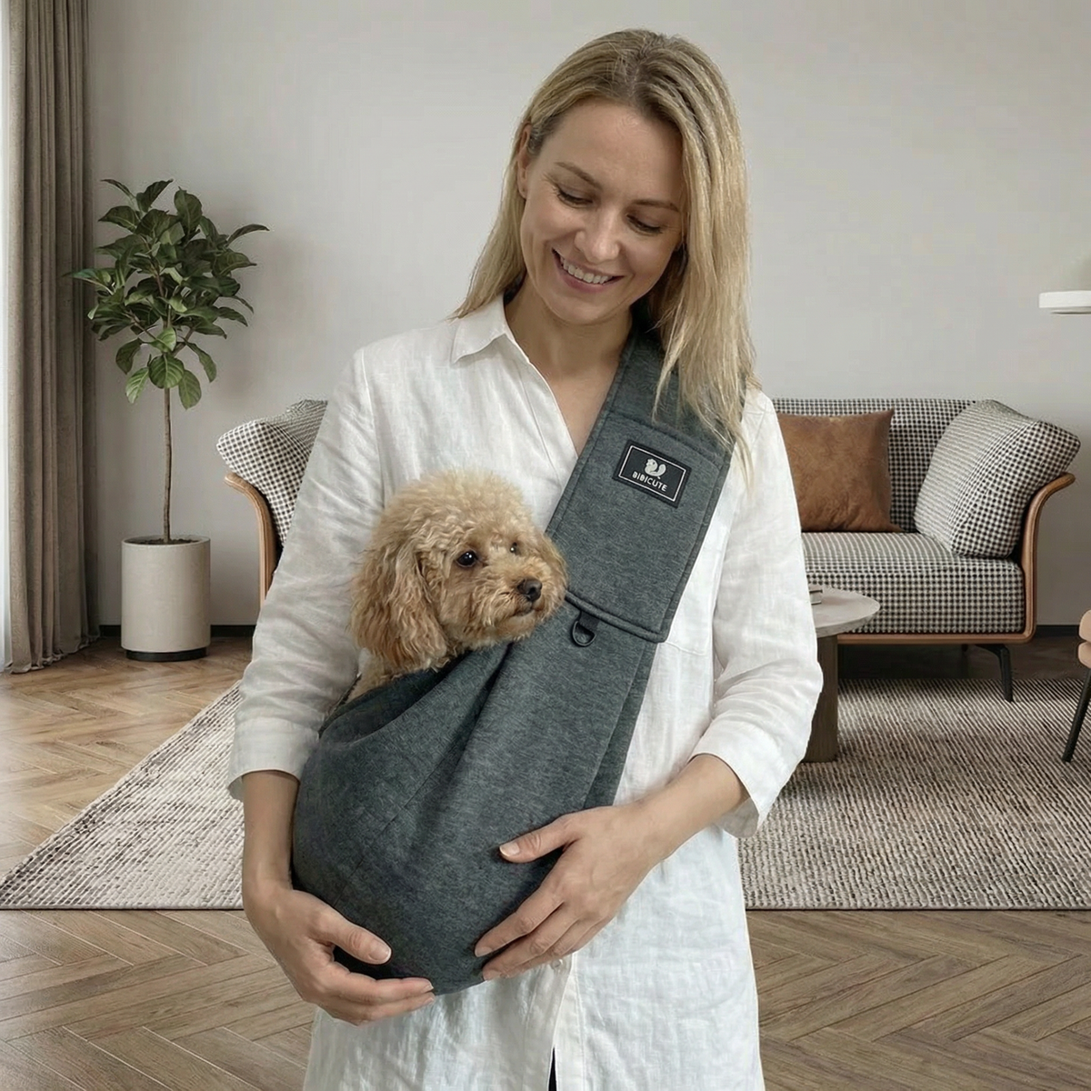Breathable Dog Shoulder Sling Carrier — Hands-Free Compact Design