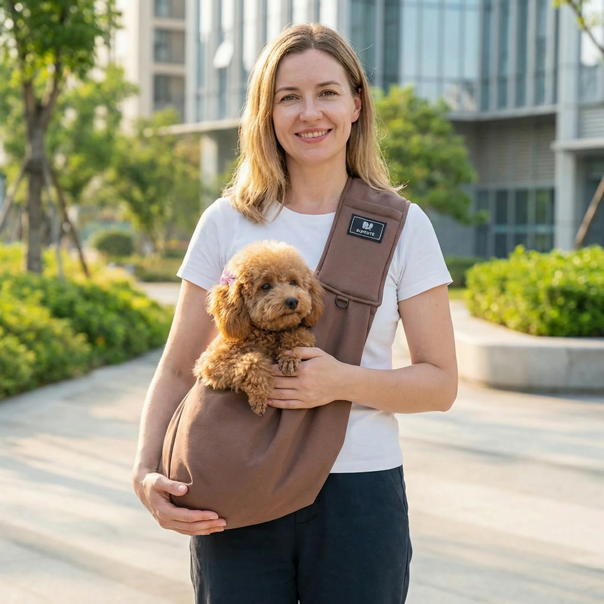 Breathable Dog Shoulder Sling Carrier — Hands-Free Compact Design