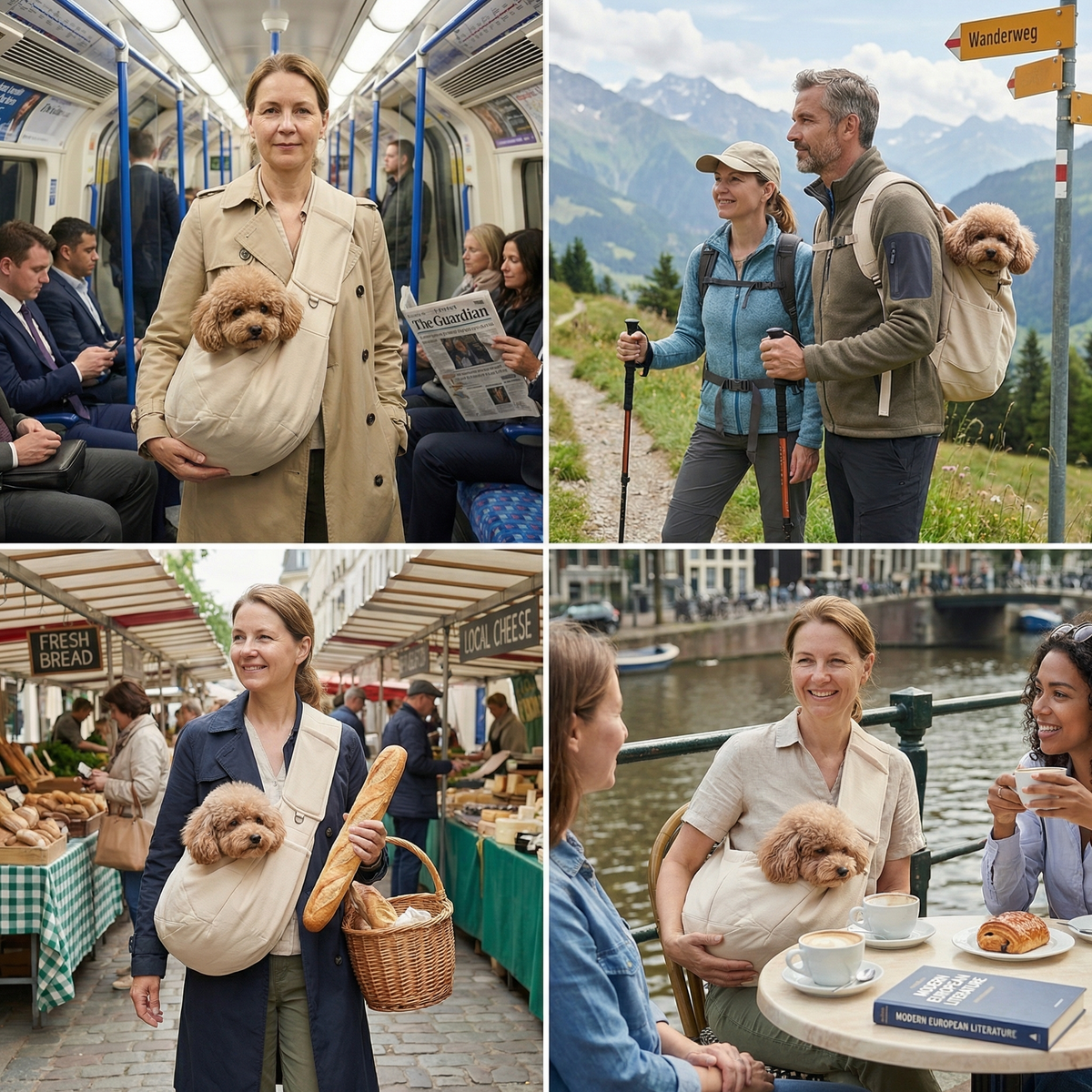 Breathable Dog Shoulder Sling Carrier — Hands-Free Compact Design
