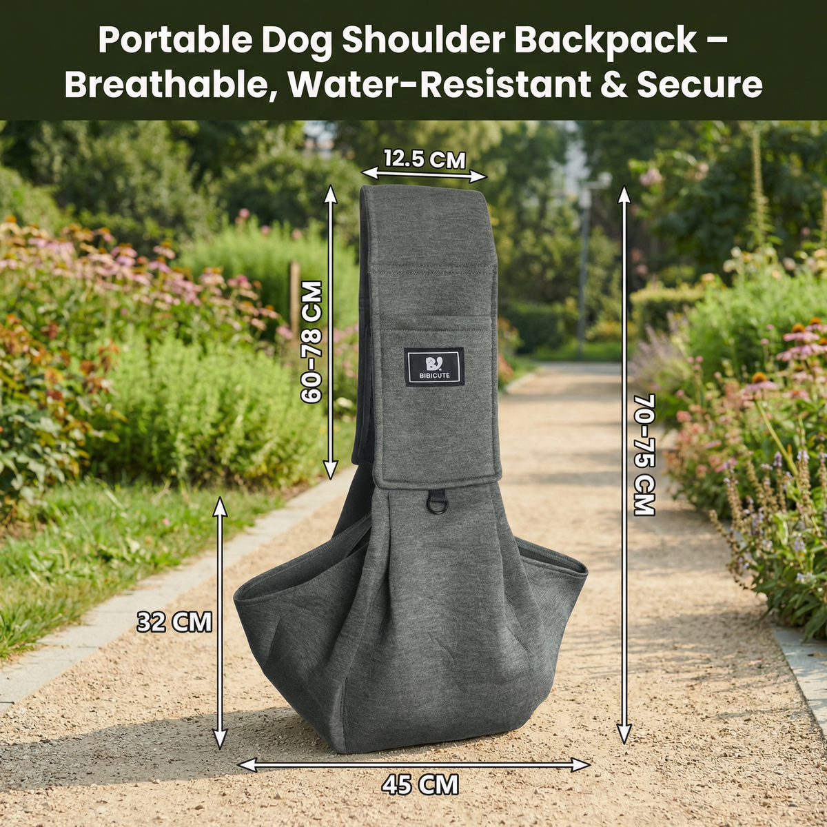 Breathable Dog Shoulder Sling Carrier — Hands-Free Compact Design