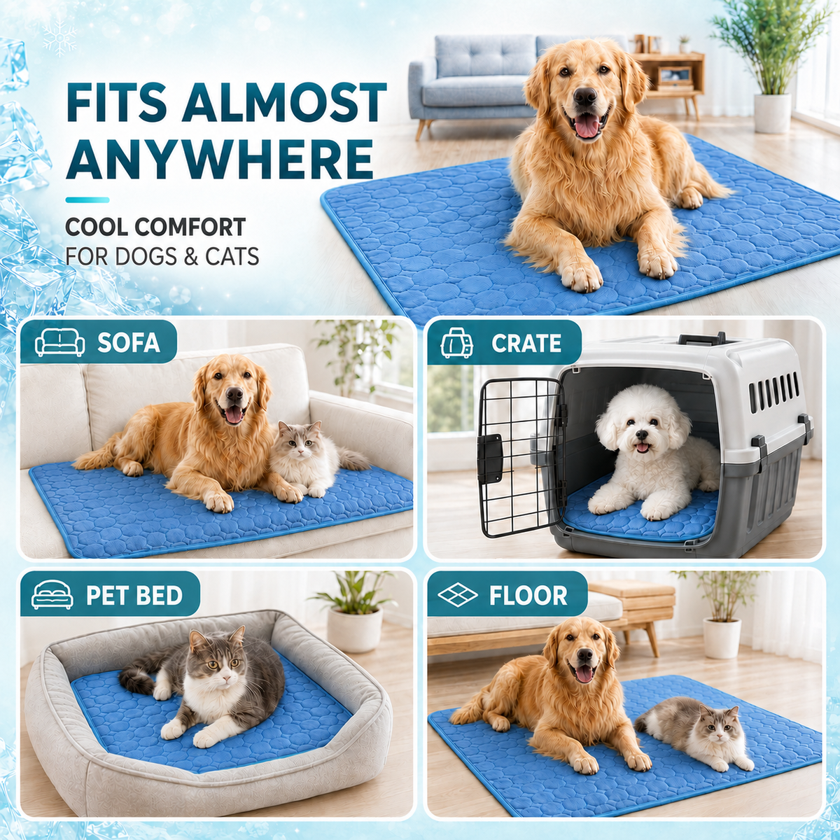 Breathable Self-Cooling Pet Sleeping Mat