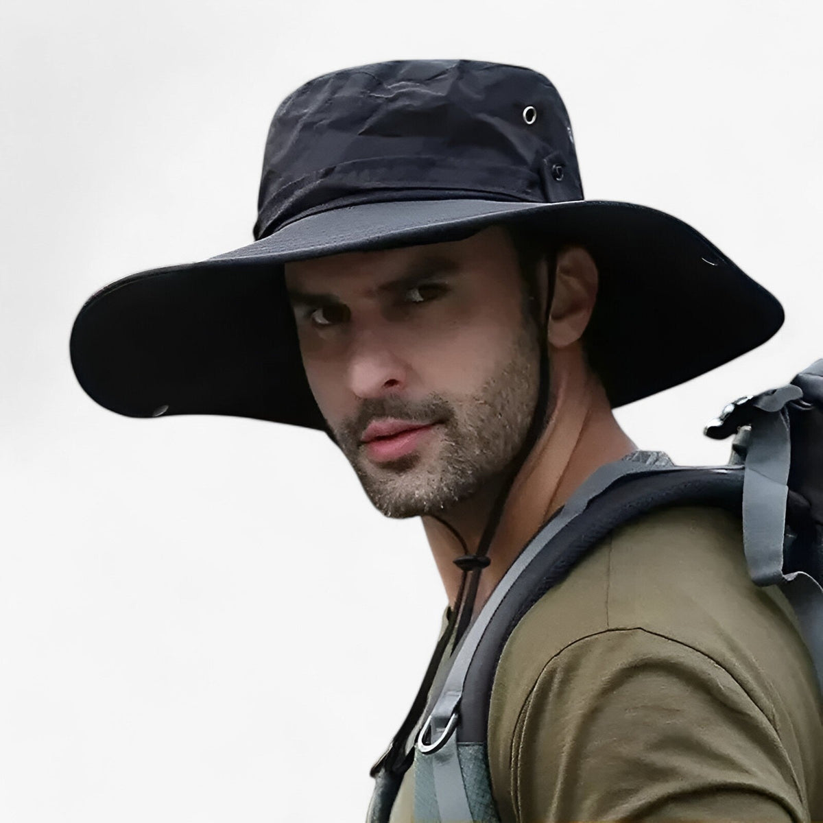 Breathable UV-Protection Outdoor Sun Hat for Hiking, Camping & Fishing