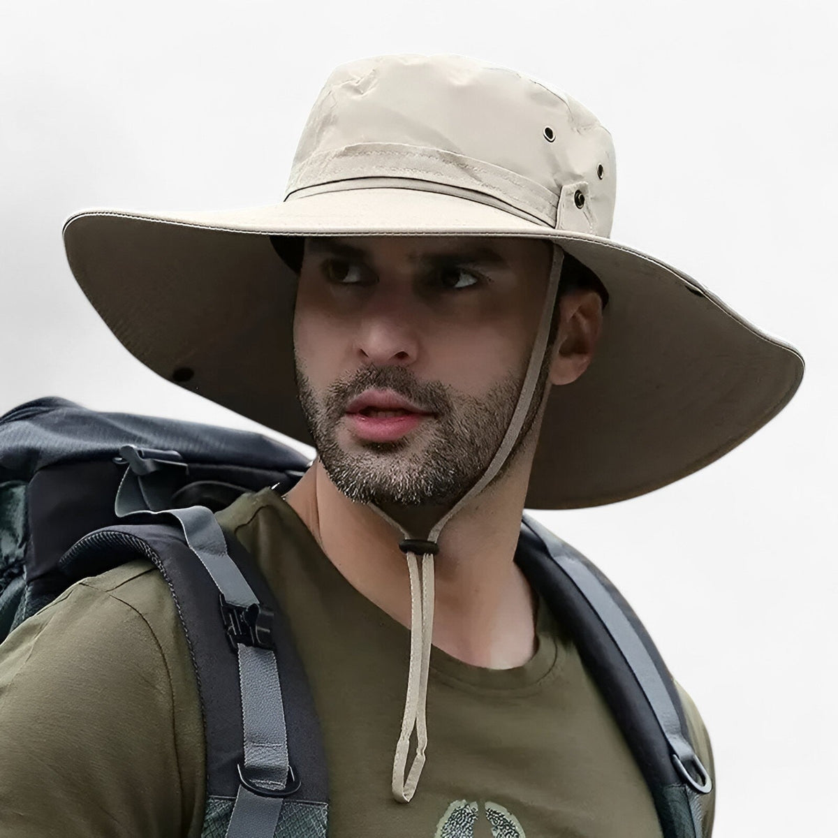 Breathable UV-Protection Outdoor Sun Hat for Hiking, Camping & Fishing