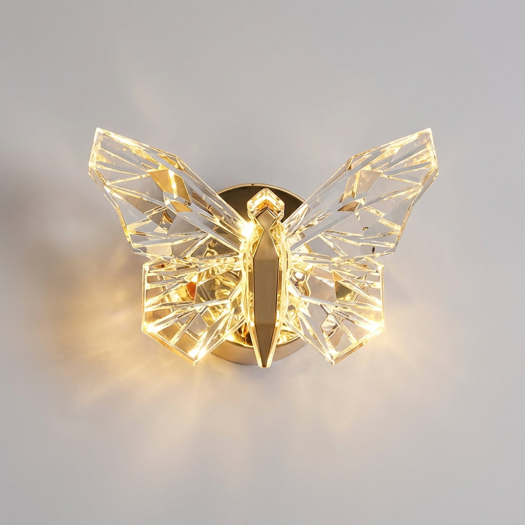 Butterfly-Shaped LED Wall Sconce with Energy-Saving Technology and Sculptural Design