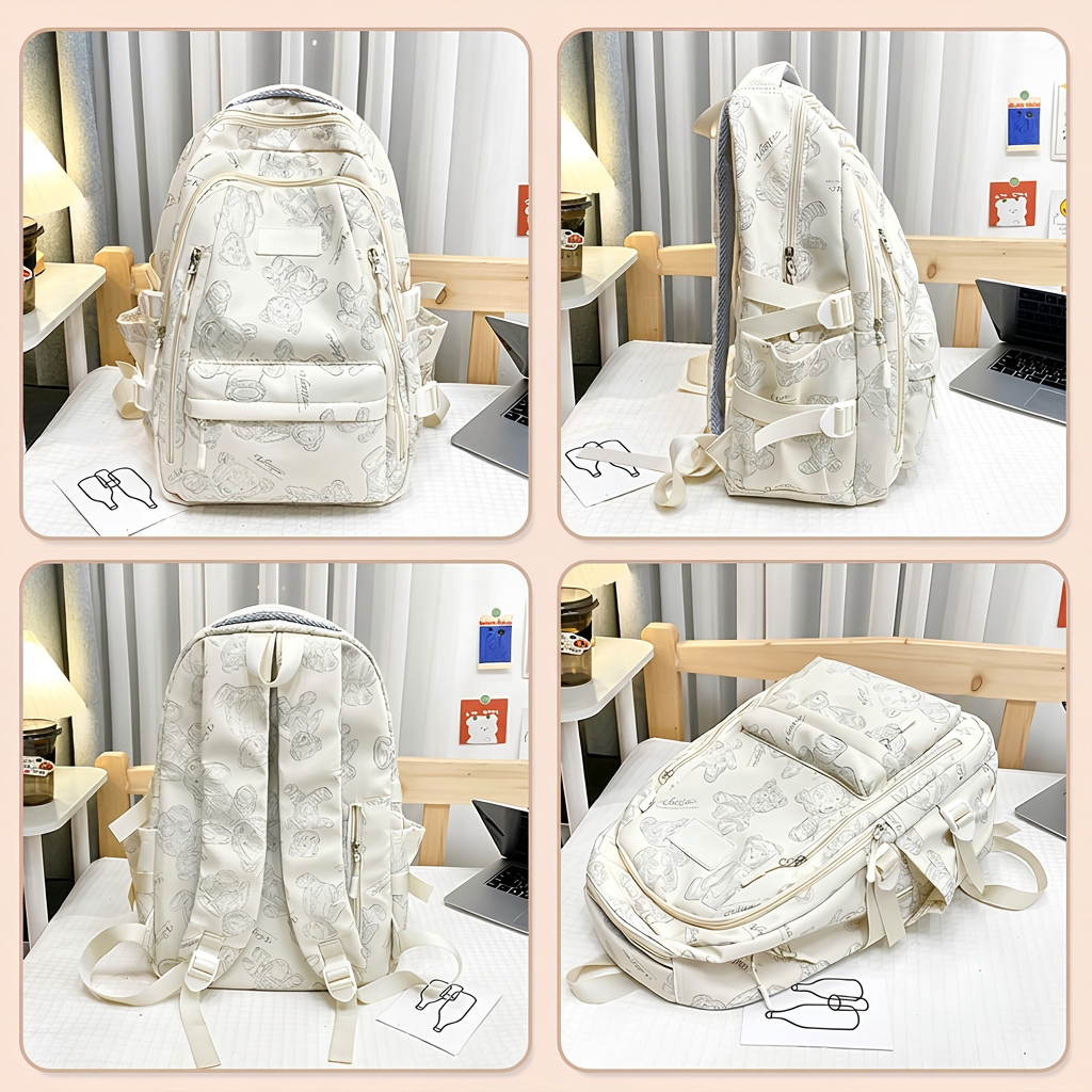 Casual Zip Backpack
