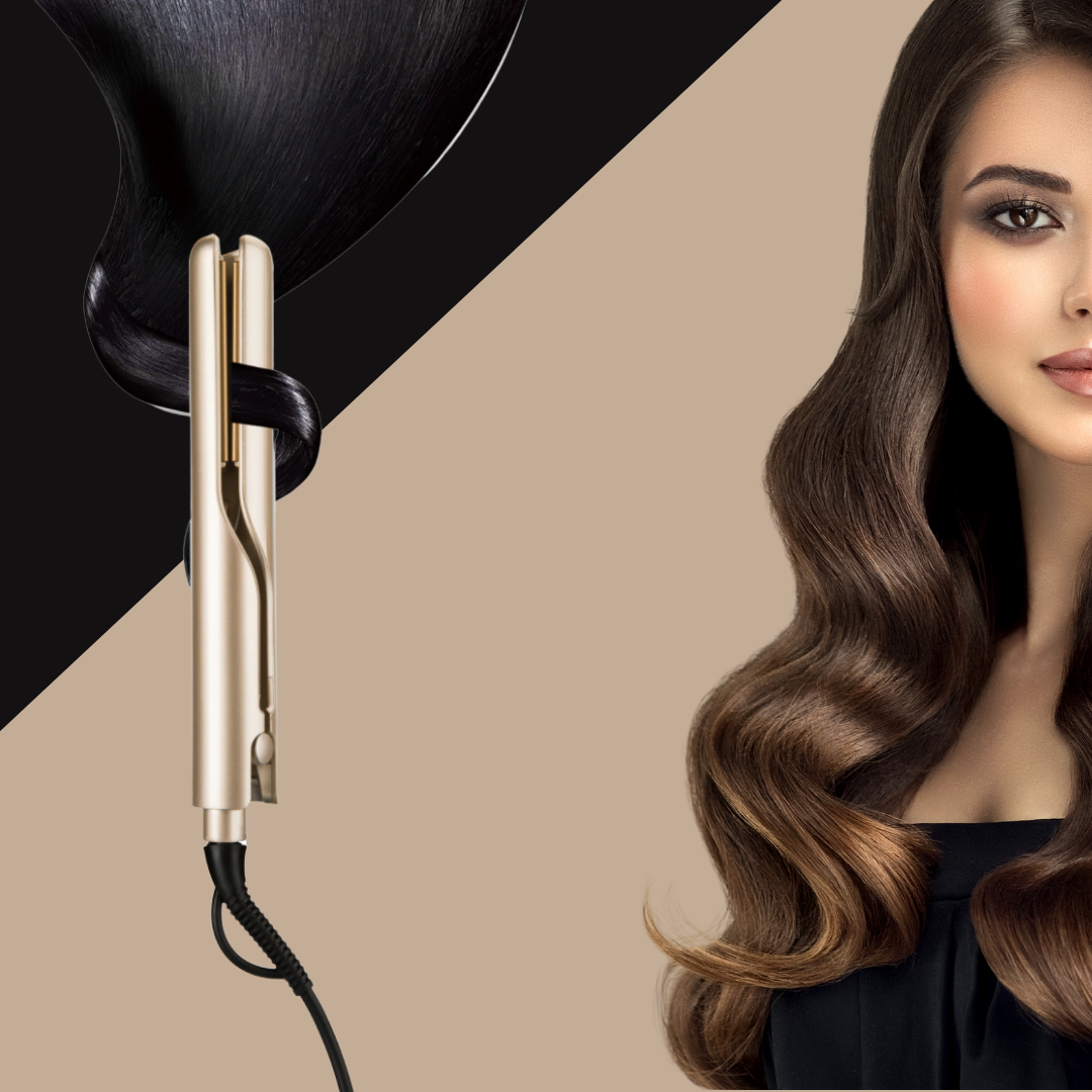 Ceramic Hair Straightener and Curler with Adjustable Heat