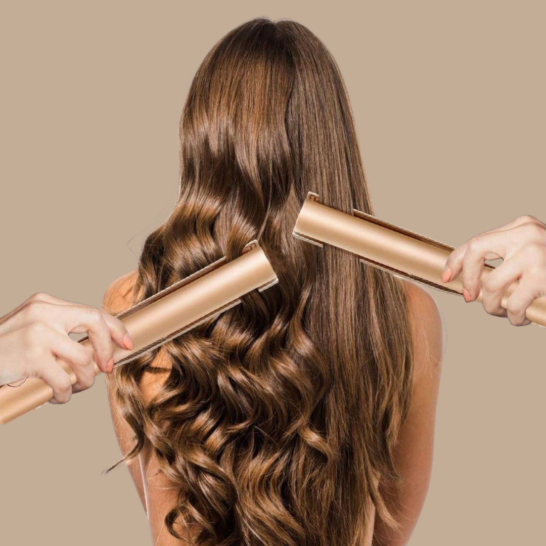Ceramic Hair Straightener and Curler with Adjustable Heat