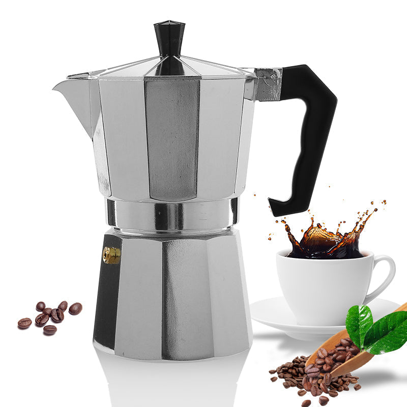 Classic Italian Stovetop Espresso Maker - 12-Cup Moka Pot