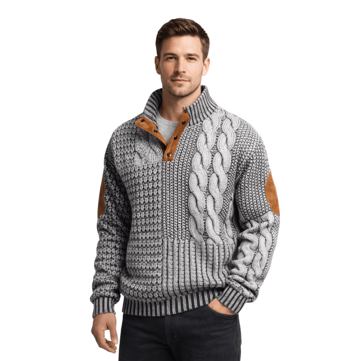 Classic Men's High-Collar Sweater