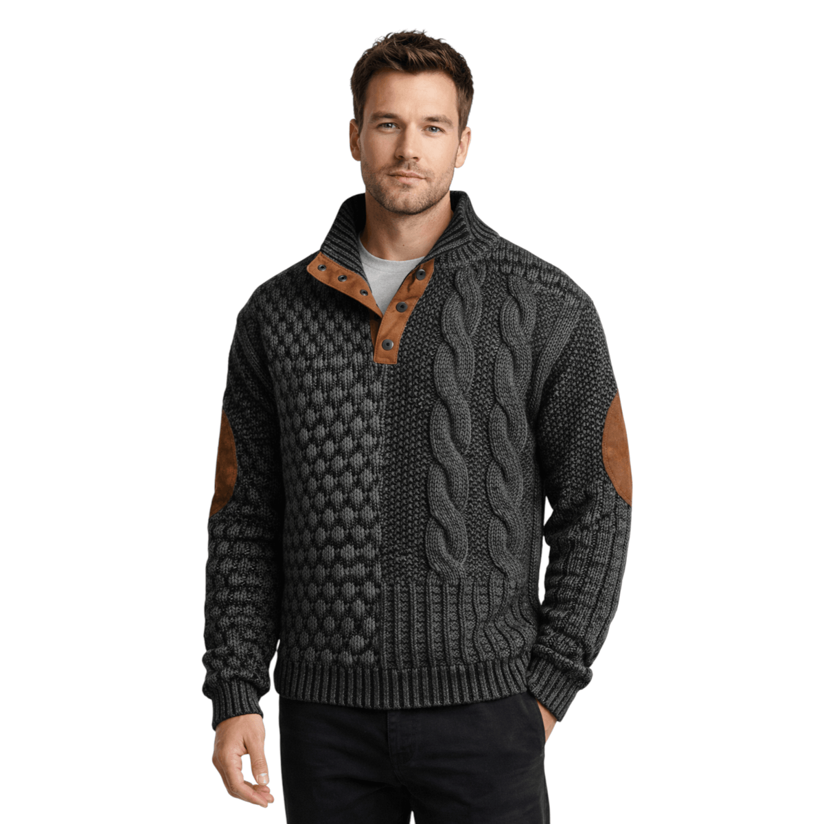Classic Men's High-Collar Sweater