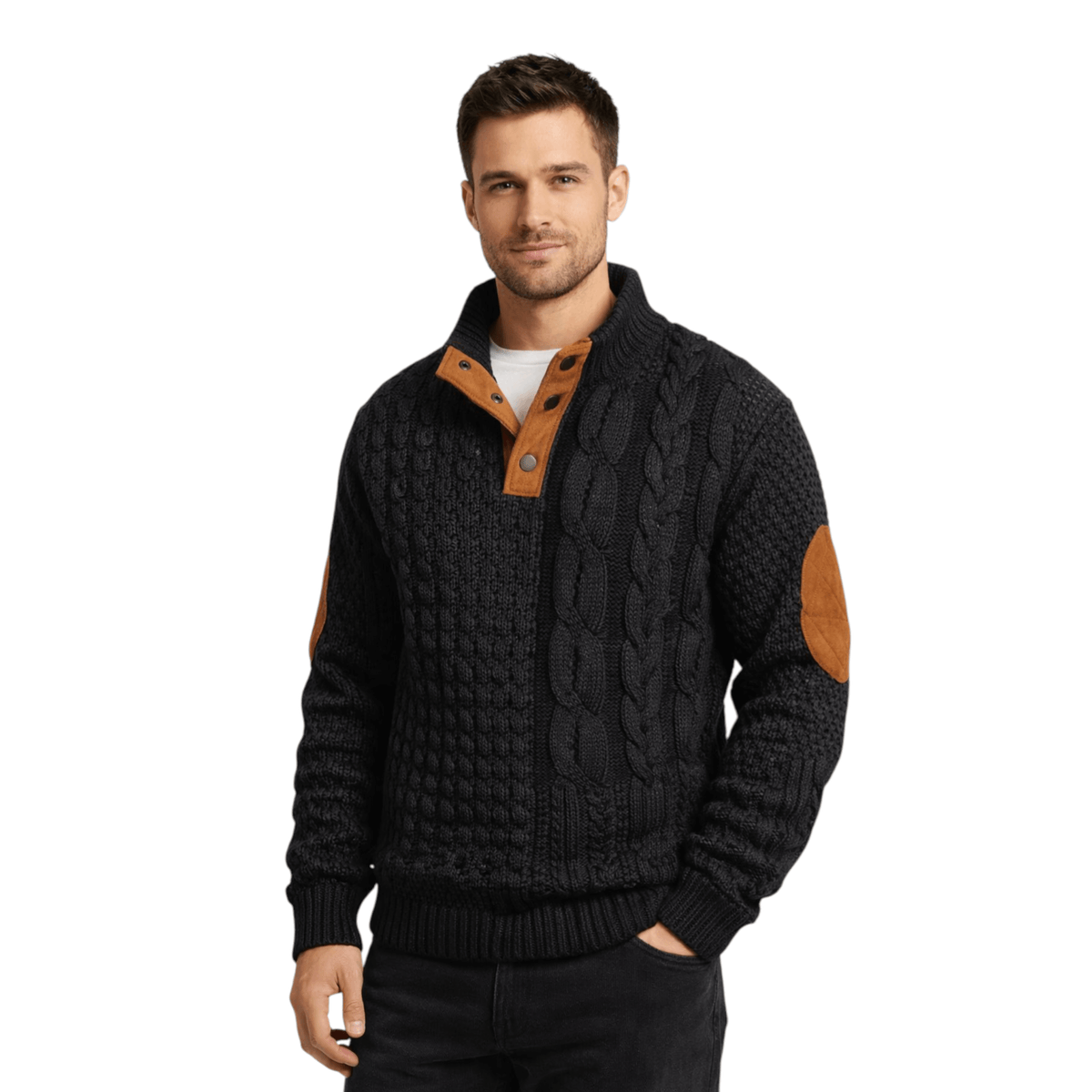 Classic Men's High-Collar Sweater
