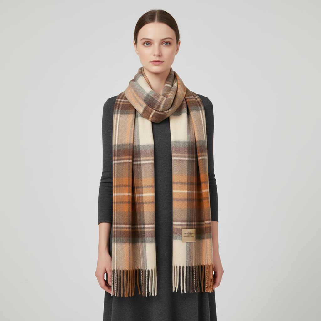 Classic Plaid Winter Scarf