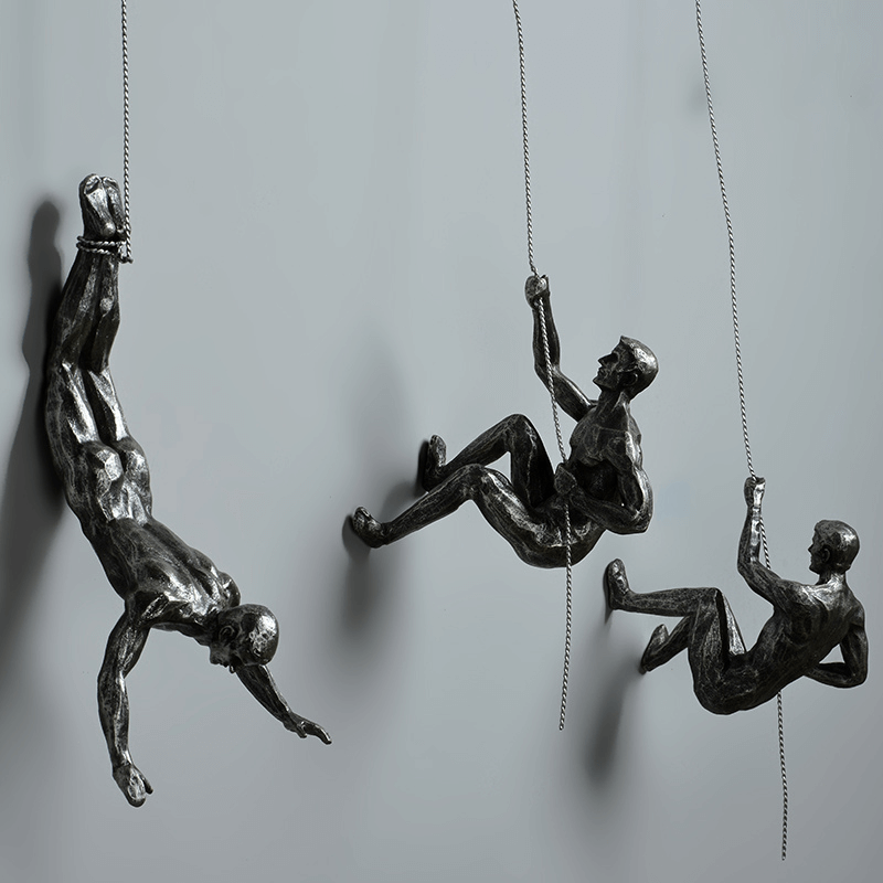 Climbing Figures Wall Decor – Modern Art Set