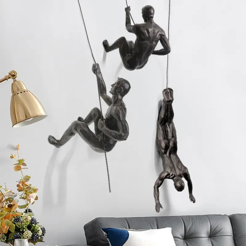 Climbing Figures Wall Decor – Modern Art Set