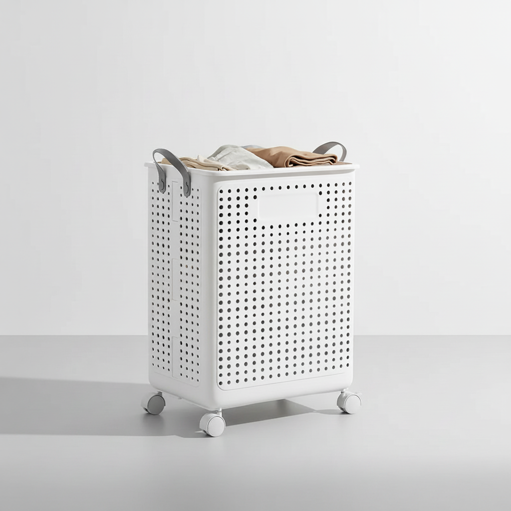 Collapsible Rolling Laundry Hamper