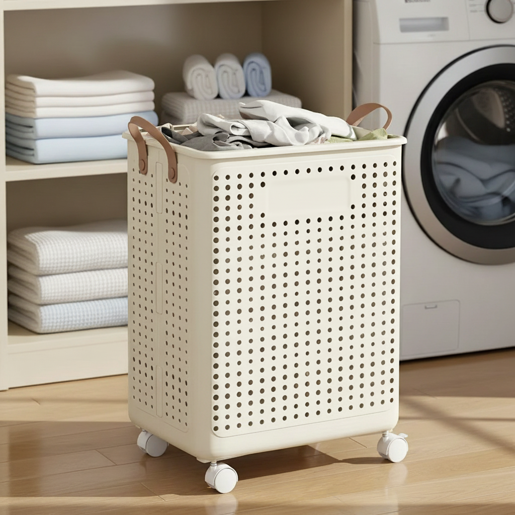 Collapsible Rolling Laundry Hamper