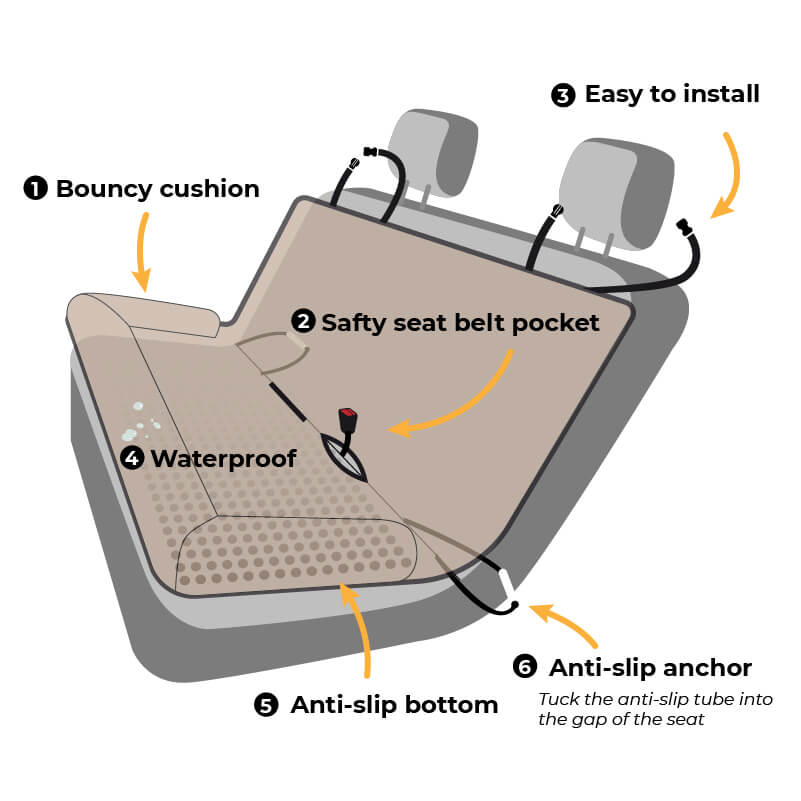 Comfortable Dog Car Seat Bed