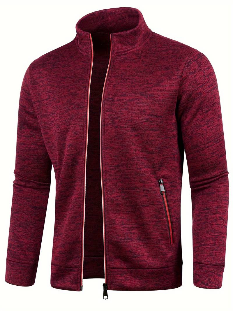 Comfortable Men's Zip-Up Cardigan