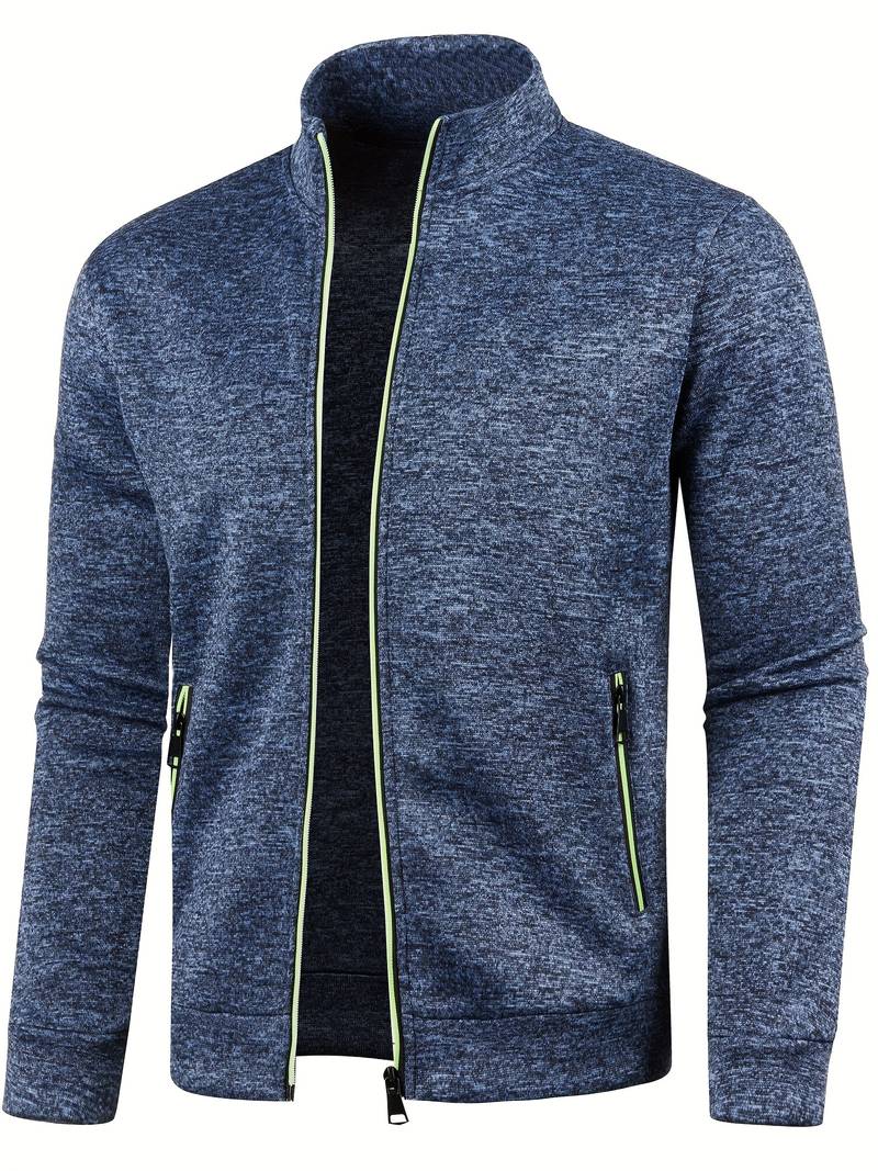 Comfortable Men's Zip-Up Cardigan
