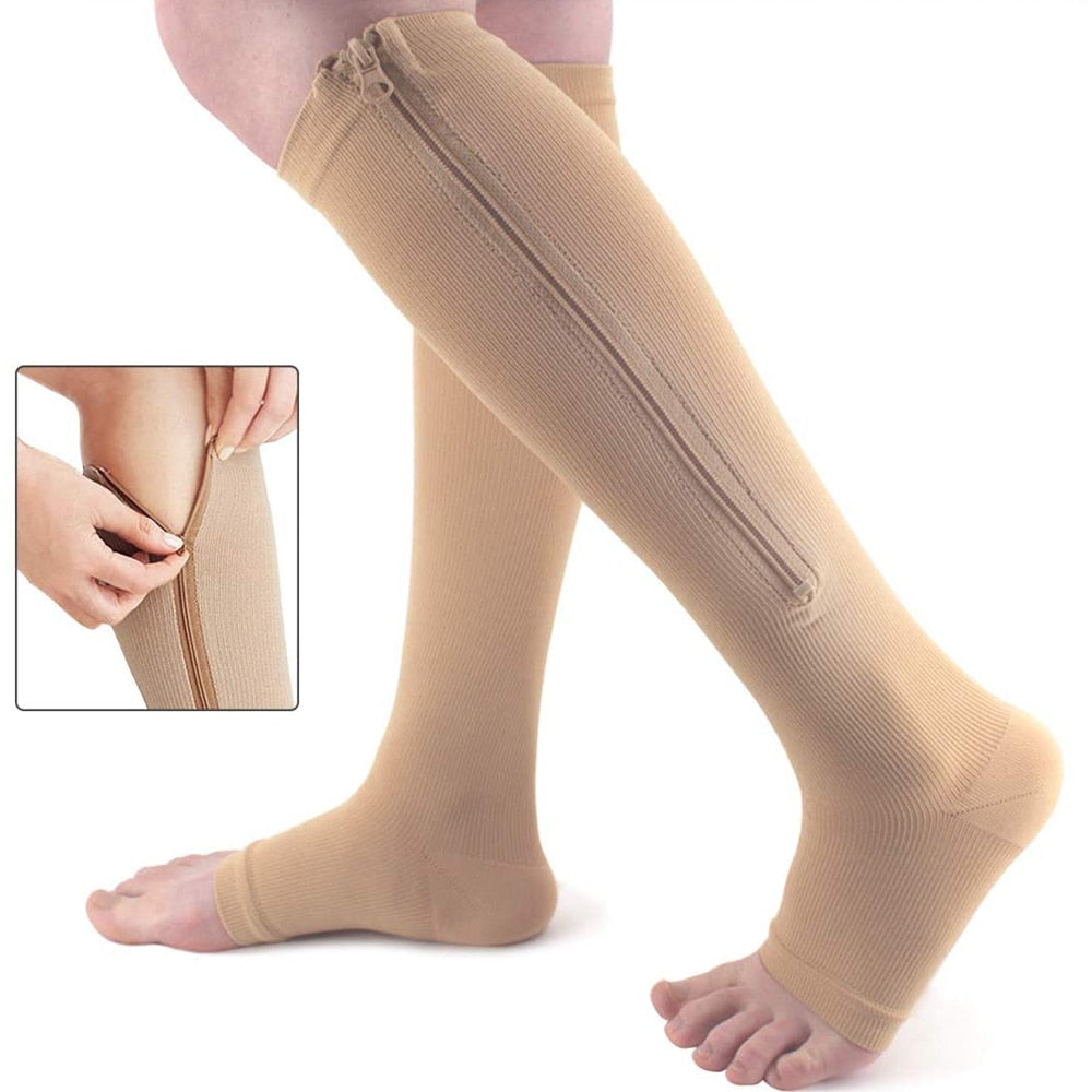 Comfortable Zippered Compression Socks