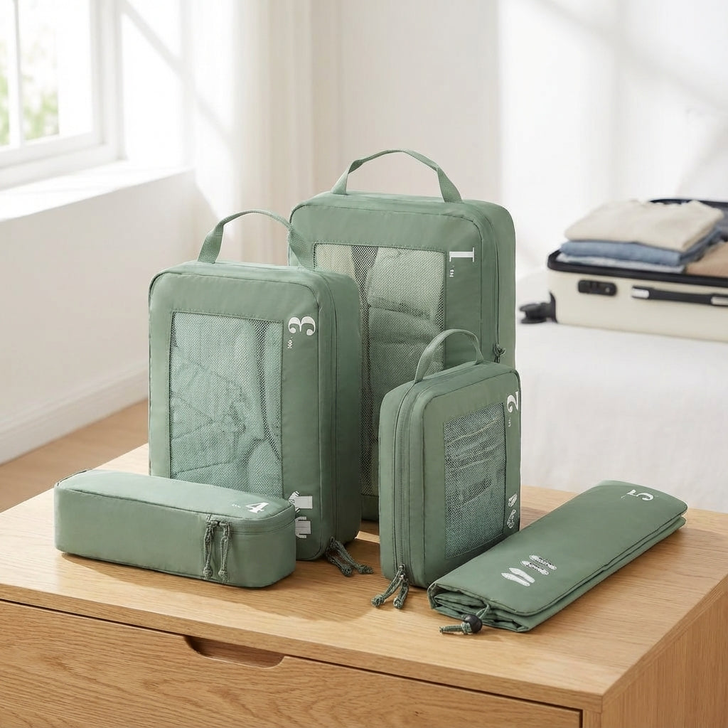 Compact Compression Packing Cube Set – Keep Your Suitcase Organized