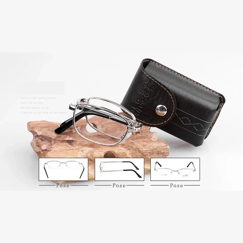 Compact Folding Reading Glasses with Case