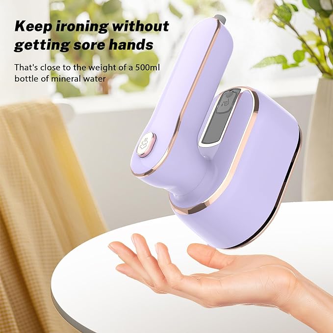 Compact Handheld Garment Steam Iron for Fast Wrinkle Removal