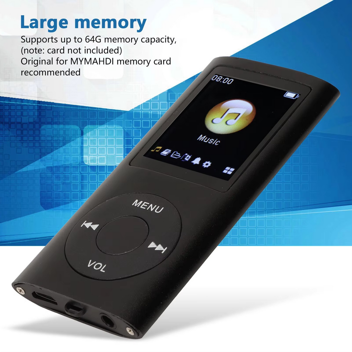 Compact High-Resolution 1.8-Inch LCD MP3 Player