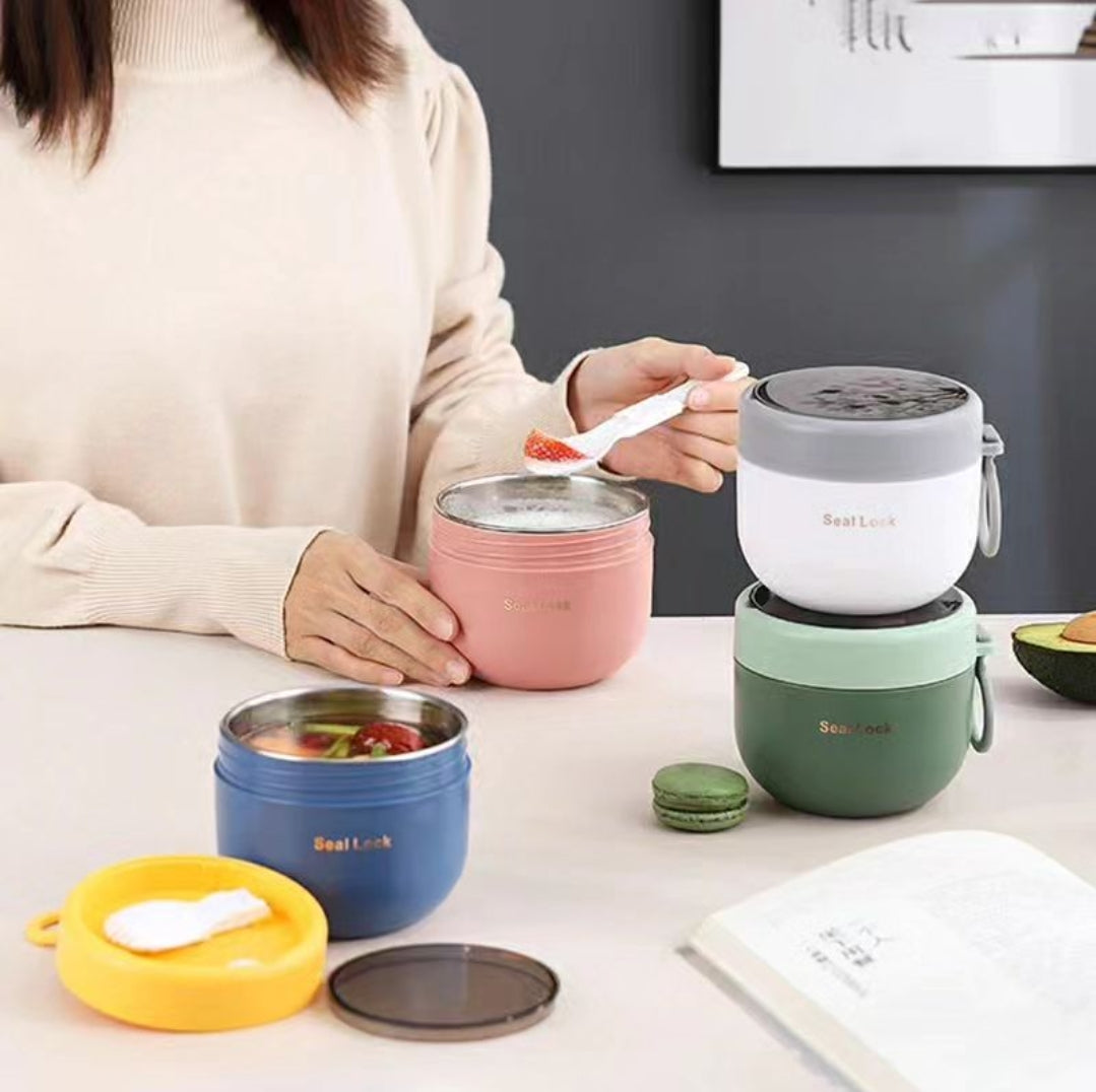 Compact Leak-Proof Insulated Stainless Steel Lunch Container