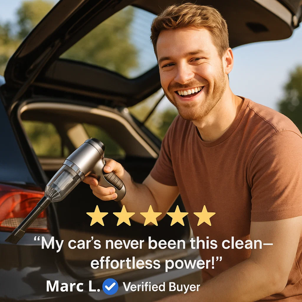 Compact Portable Cordless Car Vacuum Cleaner