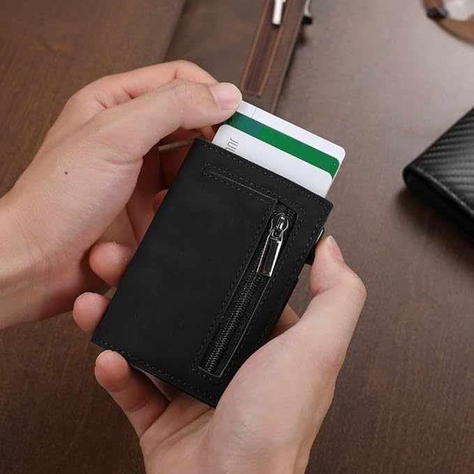 Compact RFID-Blocking Wallet with Quick Card Access