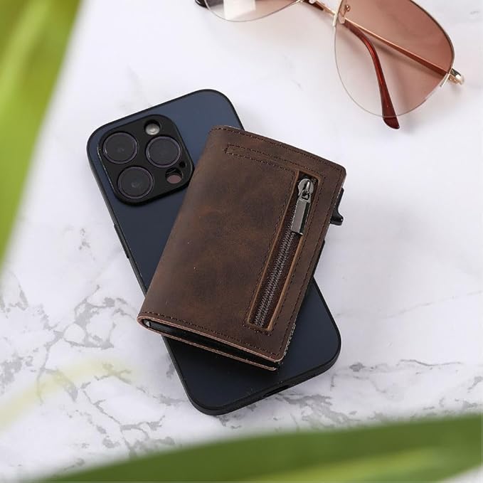 Compact RFID-Blocking Wallet with Quick Card Access