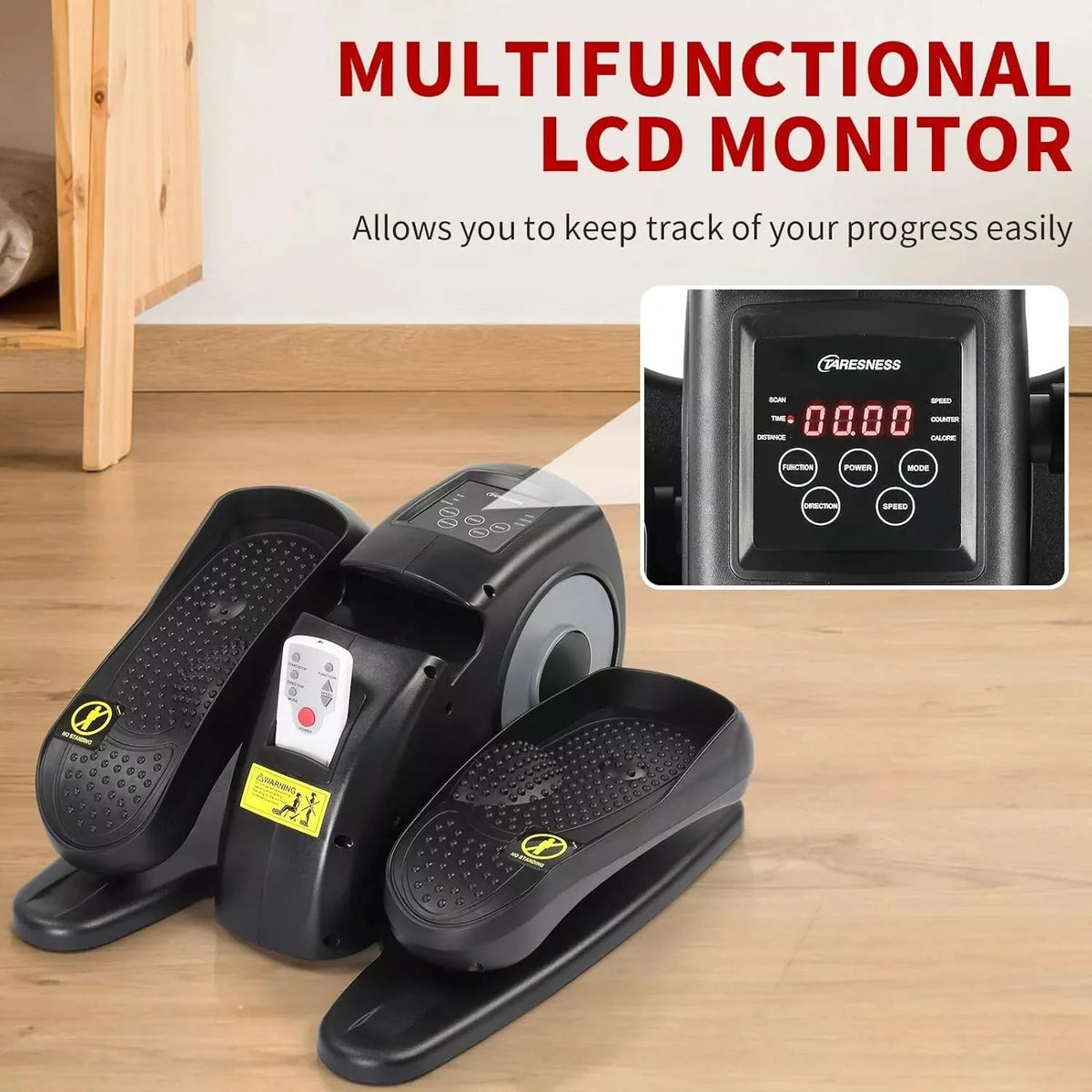 Compact Under-Desk Elliptical Leg Exerciser for Home & Office