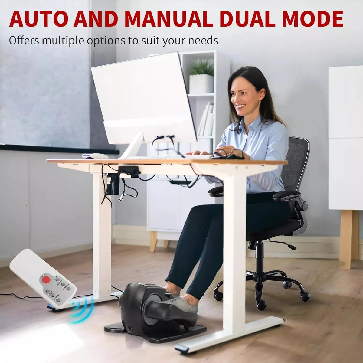 Compact Under-Desk Elliptical Leg Exerciser for Home & Office