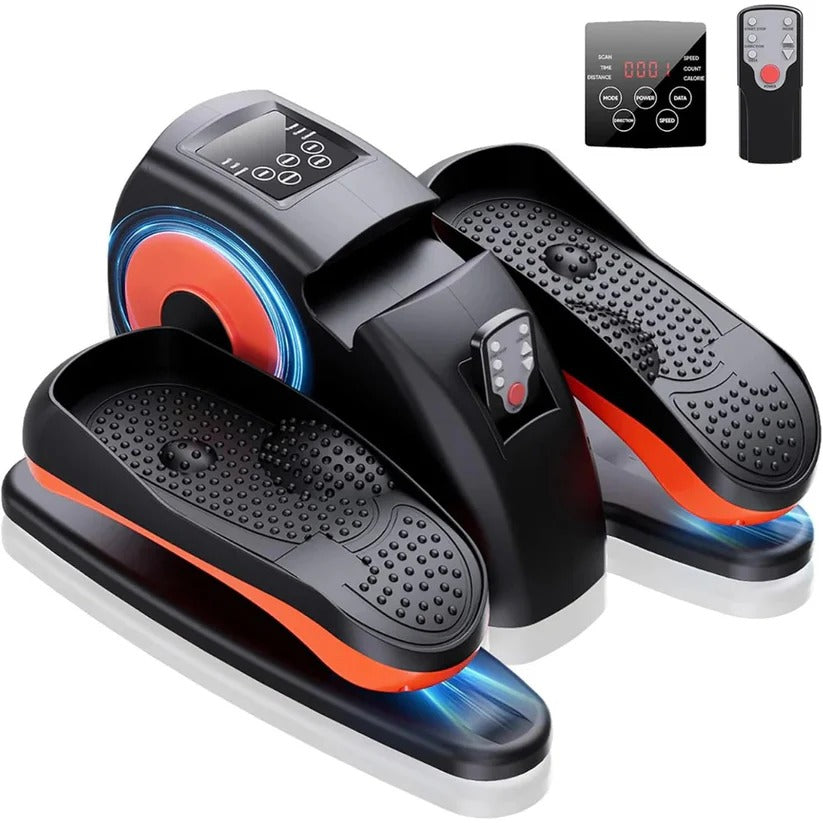 Compact Under-Desk Pedal Exerciser with LCD Screen and Remote Control