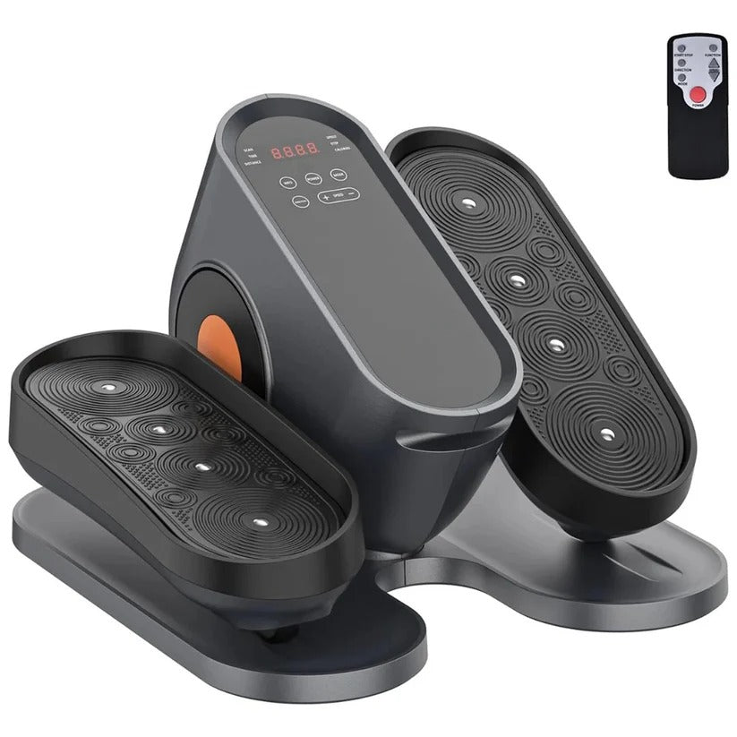 Compact Under-Desk Pedal Exerciser with LCD Screen and Remote Control