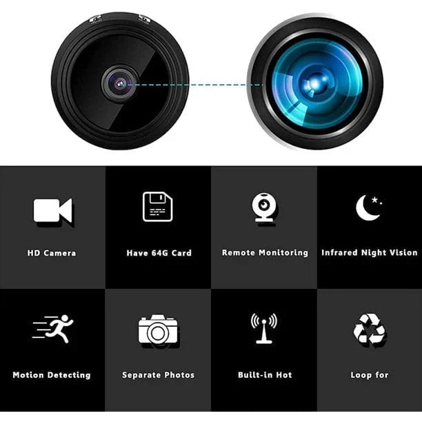 Compact Wireless Magnetic Camera with 1080P HD Night Vision