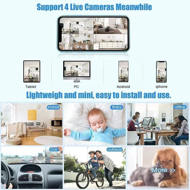 Compact Wireless Magnetic Camera with 1080P HD Night Vision