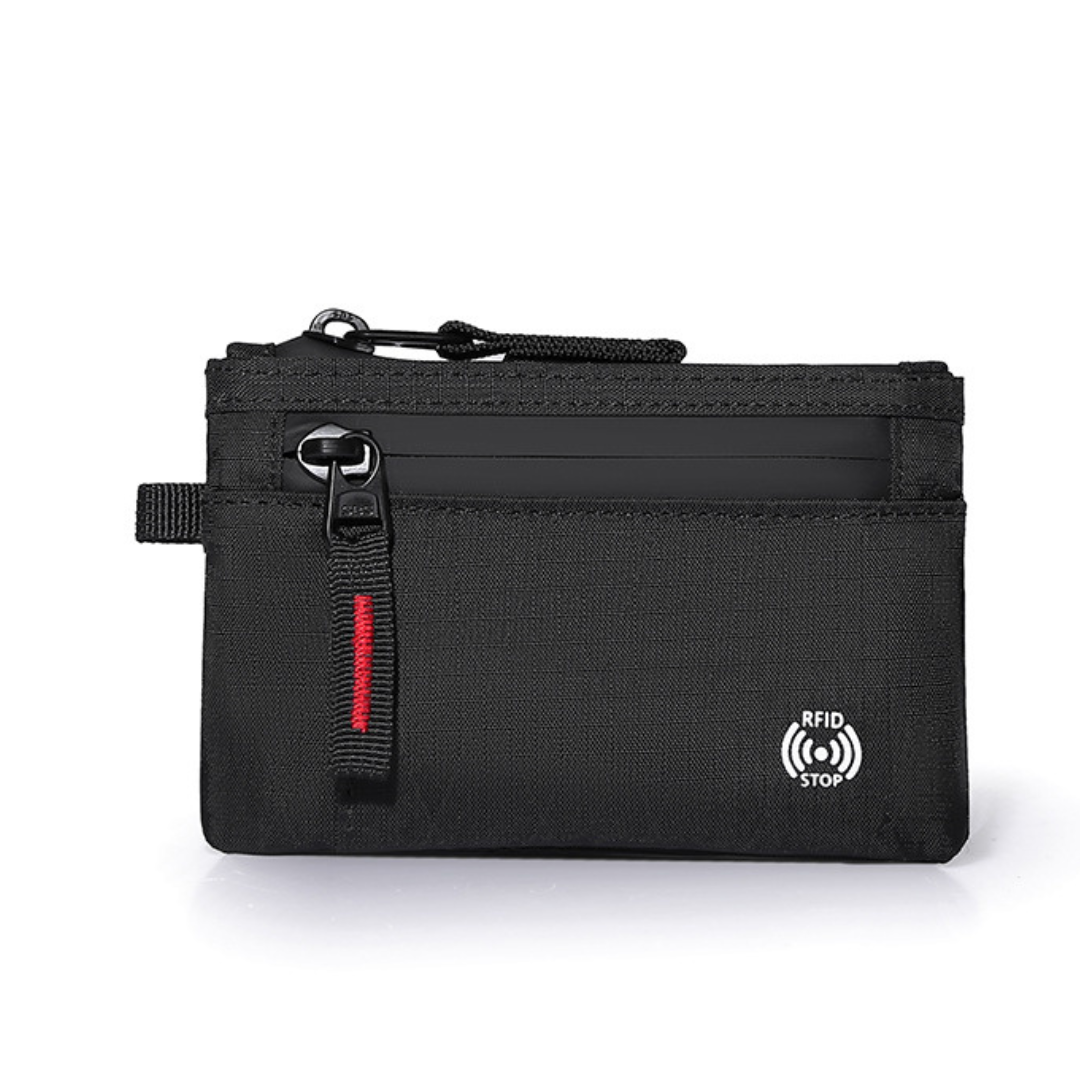 Compact Zippered Card Wallet