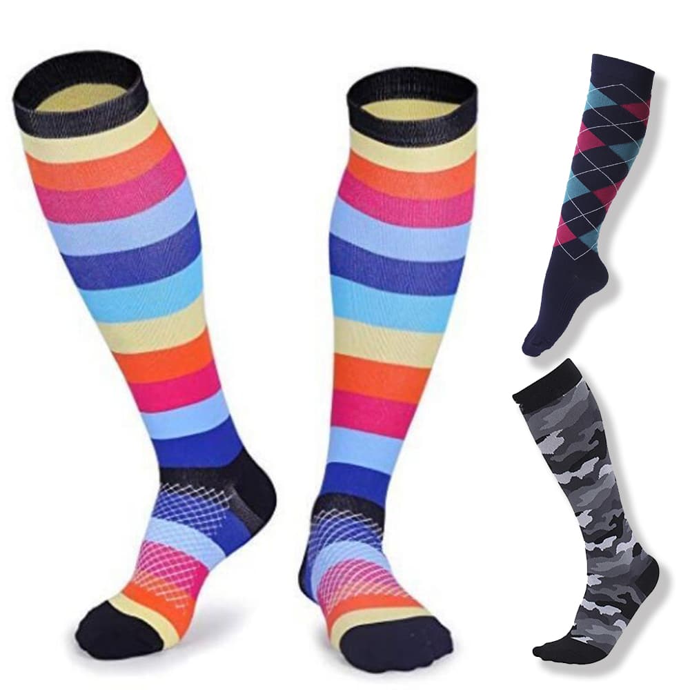 Compression Support Socks - Set of 3 Pairs