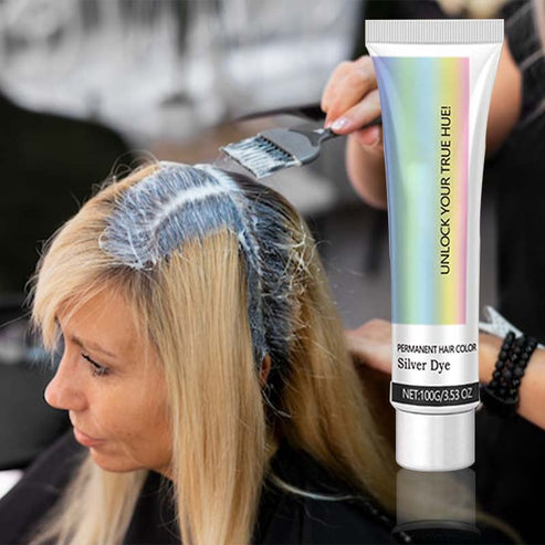 Cool Silver-Grey and Ash Grey Hair Dye
