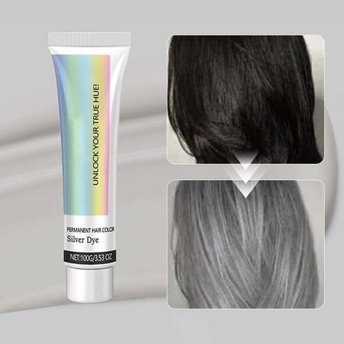 Cool Silver-Grey and Ash Grey Hair Dye